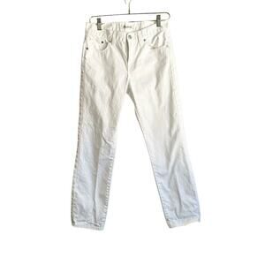 Madewell Boy Jean Women's 25 White Mid Rise Denim‎ Minimalist